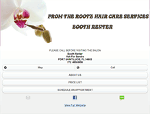 Tablet Screenshot of fromtherootzhair.com